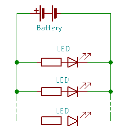 Parallelschaltung 3V Lichterkette